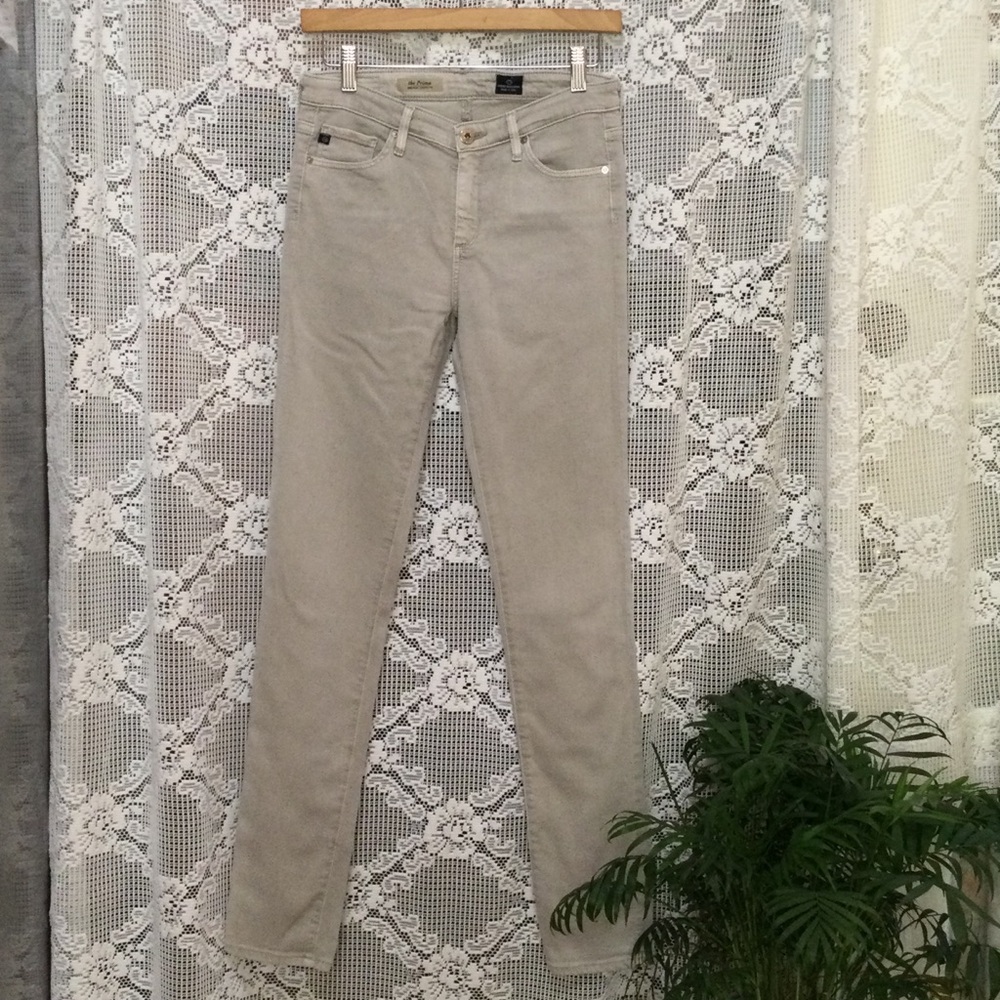Adriano Goldschmied Women’s The Prima Mid Rise Cigarette Gray Jeans Size 27